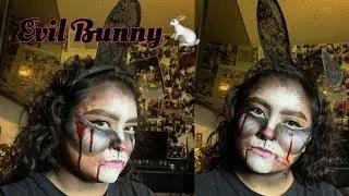 Evil Bunny Makeup l 31 Days of Halloween