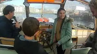 Heidi Saunders steers Bristol Packet Boat