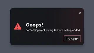 How To Make An Error Popup Using HTML, CSS And JavaScript | Create an Error Modal Box