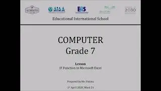 IF function in Microsoft Excel_Grade 7