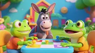 They&rsquo;re Playing Games Donkey and Frogs 🐴🐸 | Fun Kids Song & Adventure