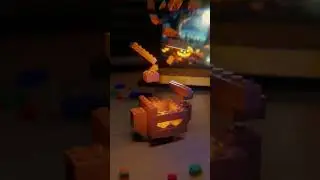 Halloween lego pumpkin assembling