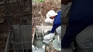 teknik membangun fondasi rumah dua lantai #shortvideo #constructionchannel