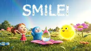 Smile! 😊 Fun Song About Smiling and Rainbows | Happy Cartoon for Kids | Giggle Garden
