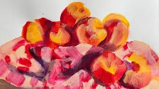 Abstract apple still life - acrylic painting - timelapse #acrylicpaintingtutorial #apples