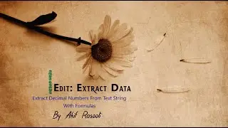 Extract Decimal Numbers From Text String With Formulas