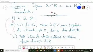 Pontos de acumulação. Conjuntos compactos.