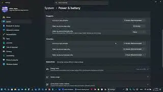 How to adjust screen and sleep time in windows 11