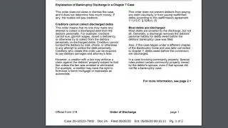 DSP Tries It- Chapter 7 Approved! Discharge Order Granted!