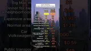 Cost of living in Saudi vs the UAE. #uae #saudiarabia #uaelifestyle #saudilifestyle