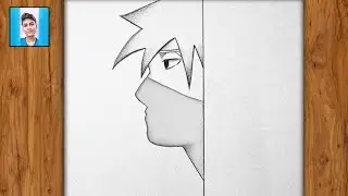 Easy Anime Drawing Tutorial: Kakashi Half Face