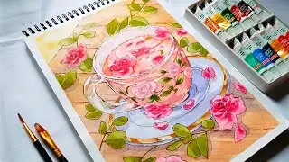 Paint with me| watercolour painting #watercolor #cozy