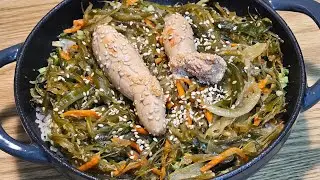 감칠맛 폭발🔥비주얼 폭발🔥미역줄기명란솥밥🔥