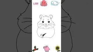 How to Draw a Cute Hamster &ndash; Easy Step by Step Drawing for Kids #lidoartworks
