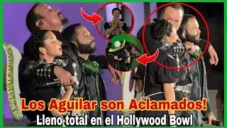 Los Aguilar son Aclamados en el Hollywood Bowl! Pepe Aguilar Besa la frente a su hija &Aacute;ngela Aguilar
