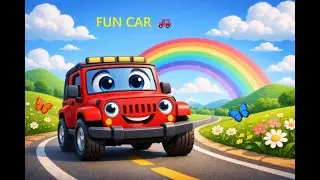 Happy Red Jeep Adventure 🚗 | Fun Car Video for Kids