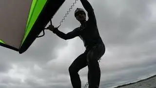 Im Tiefflug &uuml;ber den Ringk&ouml;bing Fjord - Wingfoiling Session 10