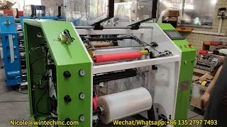 Automatic Industrial PE Stretch Film Hand Roll Rewinder，Good Price Samll Roll Stretch Film Rewinder