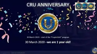 Happy Birthday CryptoUnit CRU Program 30march 2020 1st Anniversary
