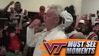 Virginia Tech's Frank Beamer Dances in Locker Room After Win Over UVA