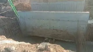 Retaining Wall Raft Concrete Pouring Work !!