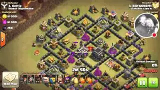 CoC War TH9 Base Held to 1 Star, Anti Goho, Anti GoWipe