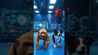 &ldquo;Monkey & Puppy ESCAPE the Mech Lab! (You Won&rsquo;t Believe the Ending)&rdquo;🤖.   #shorts