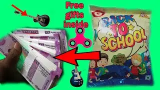 Back to school snacks opening | Gift bale snacks | Unboxing | Free amazing gift inside| Money inside