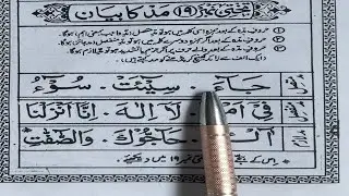Noorani Qaida Lesson 19: How To Read Takhti No 19 Mad  byan  | نورانی قاعدہ | Learn Quran By Tarique