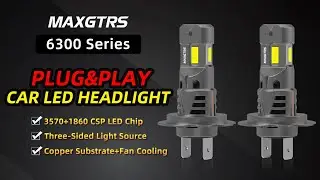 6300 Series 24000LM H7 H8 LED Canbus Error Free Lights Bulb with Fan H11 MINI 3 Sides Light