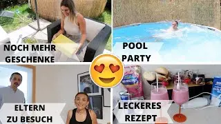 SCHWIEGERELTERN ZU BESUCH 😍 GESCHENKE, POOL PARTY und MEGA SPAß | daily VLOG TBATB