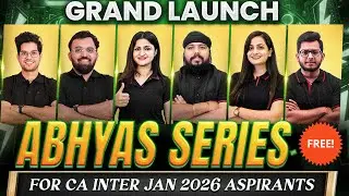 Abhyas Free Series For CA Inter Jan 2026 Aspirants 🤩🤩 | CA by VC Gurukul