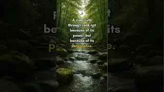 Morning Wise Saying A river cuts through.. #mindset #quotes #dailymotivation #determination #shorts