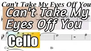Can't Take My Eyes Off You Cello or Trombone Sheet Music Backing Track I Gloria Gaynor I Disco