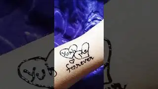 Valentine's day Mehandi tattoo design || Easy Mehandi tattoo design #mehndi #mehndidesign #shorts