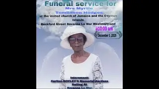 Funeral Service for Mrs. Myrtle Tomlinson Hodges