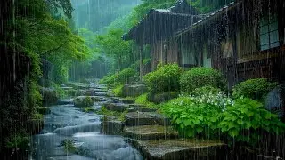 Discover Peaceful Sleep with Rain in Japanese Forest Temple 🍀 Let The Rain Be Your Lullaby
