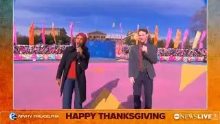 Nikki Renee Daniels and Jeff Kready Performs Let it Snow At The Phily Thanksgiving Day Parade