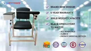 Blood Drawing Phlebotomy Chair w/Drawer (Ambidextrous version) by ExamTablesDirect