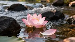 SOOTHING WATER SOUNDS WITH PIANO | FLORAL SPA AMBIENCE