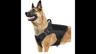 Tactical Dog Harness Adjustable Military No-Pull Service Dog Vest Heavy Duty Pet Harness with Handle