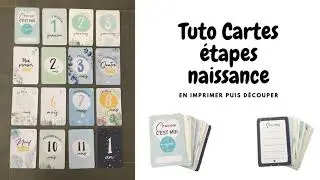 Tuto cartes étapes naissance sur le Cricut Design Space en imprimer puis découper
