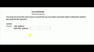 Like operator in hindi oracle  with % WildCard in SQL Hindi
