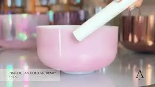 Pink Ocean Gold Alchemy&trade; Crystal Tones&reg; Quartz Singing Bowl 10