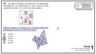 OBMEP 2025 - NÍVEL 1 - 1ª FASE - QUESTÃO 15