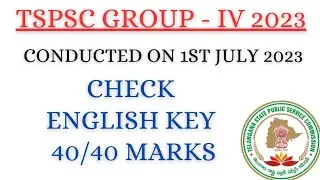 GROUP-4 2023  ||  English Key  ||  Conducted on 1st July 2023