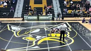 T wrestles up a weight class (113) and wins by pin vs South Callaway in Fulton