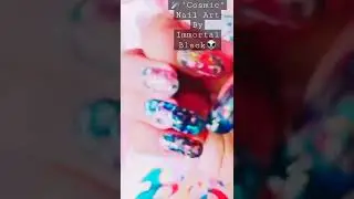 #nailsart #fashion ☄️COSMIC Nail ART- Immortal Black👽🍀
