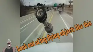 Outrageous Karen vs. Truck |  Look out of big flying objects like this