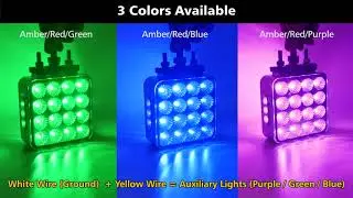 Partsam Dual Revolution Square Double Face Led Turn Signal Lights